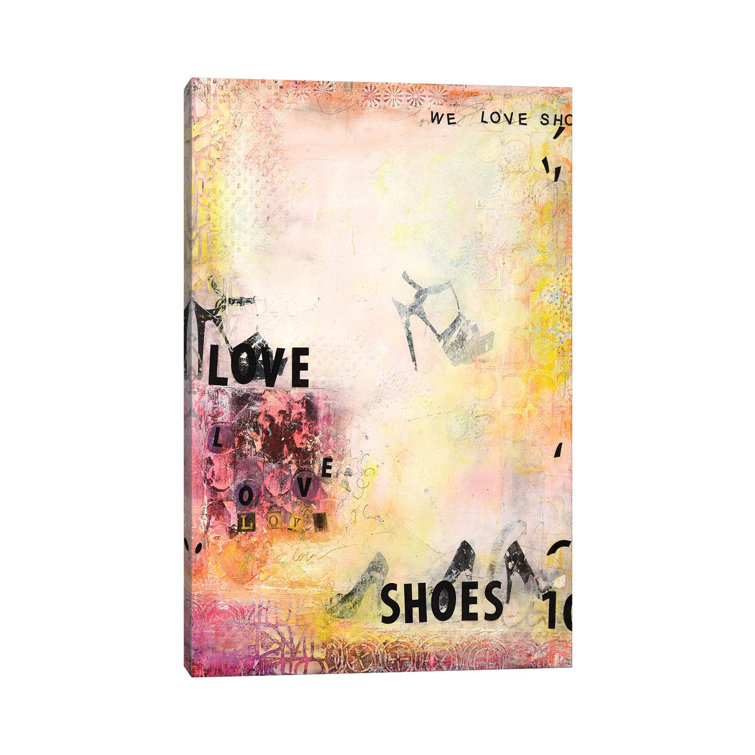 Bless international We Love Shoes II On Canvas by Deb Chaney Print